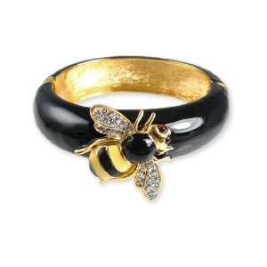  Kenneth Jay Lane Bracelet   Bee Bangle Black Jewelry