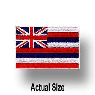 actual patch hawaii state flag large colors red white blue