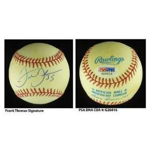 Autographed Frank Thomas Baseball   Rawlings AL PSA COA 1990 2008 As 