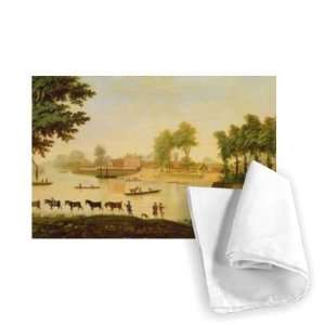  View of the Shepperton on the River Thames,   Tea Towel 