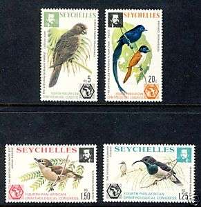SEYCHELLES BIRDS Scott 357 360 MNH (s24)  