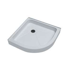  Vigo VG06039WHT40 Shower Base Corner 40 x 40 Back Drain 