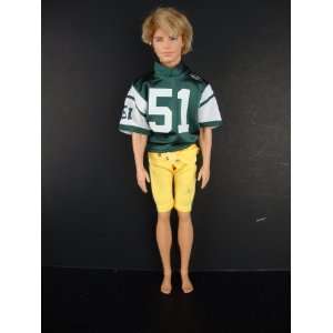   York Jets #51 Jonathan Vilma Made to Fit the Ken Doll Toys & Games