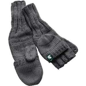   Spartans Ladies Charcoal Knit Convertible Mittens