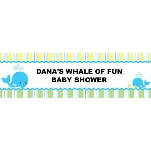  Whale of Fun Baby Personalized Banner Standard 18 x 61 