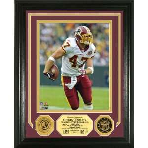  Chris Cooley Washington Redskins Photo Mint with Two 24KT 