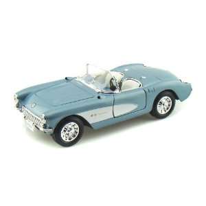   1957 Chevrolet Corvette Convertible 1/24 Blue w/ White Toys & Games