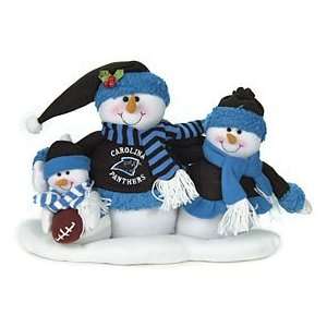 Carolina Panthers Table Top Snow Family Each Features Three Plush 