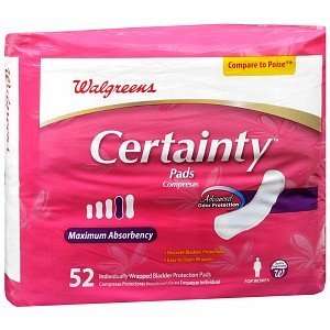   Certainty Pads for Women, Maximum Absorbency, 52 