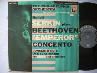 RUDOLF SERKIN Piano / Ormandy BEETHOVEN No 5 Emperor / ML 4373 6 eye 
