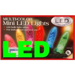  100 Bulb String Mini Multi Color LED Christmas Lights 