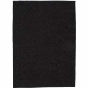  Modern Black Shag Area Rug 5ft X 8ft (5x7 5x8) Solid 