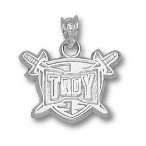 Troy State Trojans 1/2 Sterling Silver TROY TROJANS Logo Pendant 