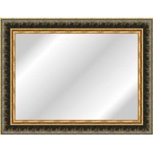 Mirror Frame Gold w/ Black Sgraffito Panel 1.75 wide  