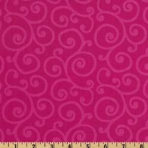  44 Wide Spin Swirl Fuchsia Fabric By The Yard Arts 