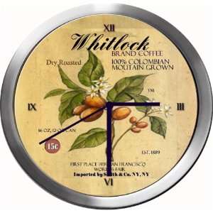  WHITLOCK 14 Inch Coffee Metal Clock Quartz Movement 