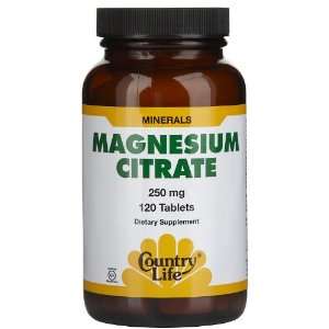  Country Life Magnesium Citrate 250 mg Tabs Health 