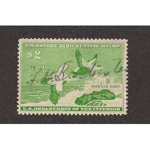   RW24 1957 Federal Duck Hunting Stamp; American Eider. 