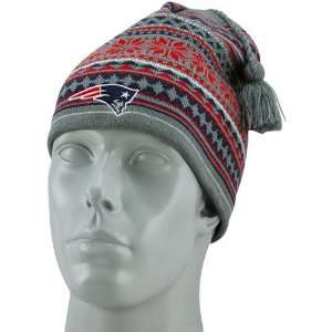  Reebok New England Patriots Gray Tassle Knit Beanie 
