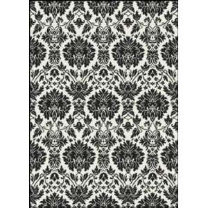   Black and White Manor Uptown Black Contemporary Rug