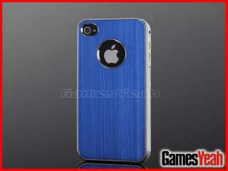   Aluminum Chrome Deluxe Case For iPhone 4 4S 4G + Free Screen Protector