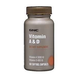 GNC Vitamin A & D, Softgel Capsules, 100 ea