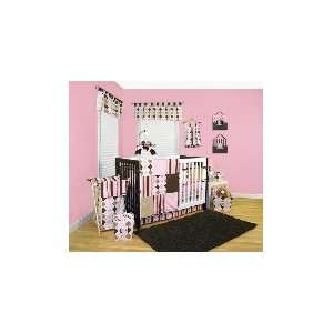 Crib Bedding Set Prep School Pink 4pc