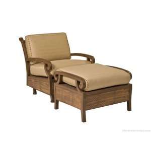 Landgrave Cozumel Cast Aluminum Arm Patio Lounge Chair Aged Spruce 