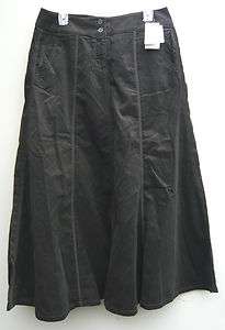 NWT CAbi Corduroy Boot Skirt Charcoal Sizes 8, 14  