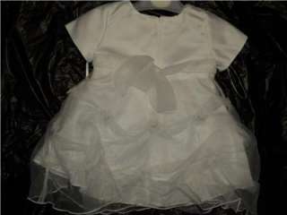 Baby Girl White Christening Baptism Gown/M/6 12 MONTHS  