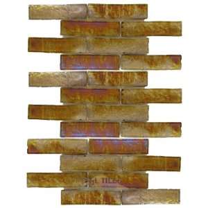  Bamboo recycled 1 x 3 7/8 brick paper faced mosaic in 
