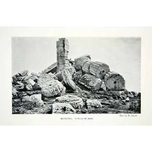 1904 Print Temple Juno Ruins Selinunte Sicily Italy Column 