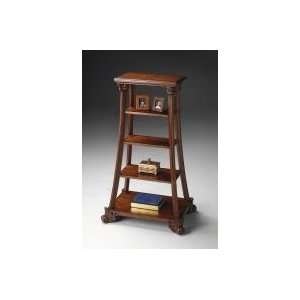 Solid Wood and Cherry Veneer 4 Shelf Etagere by Butler 
