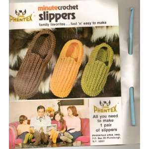 Crochet Slipper and YArn Kit Vintage with plastic hook included