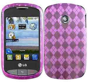 Hot Pink TPU Candy Cover Case For LG 800G Cookie Style  