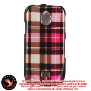 Samsung EXHIBIT 4G T759 Pink Checker Hard Cover Case  