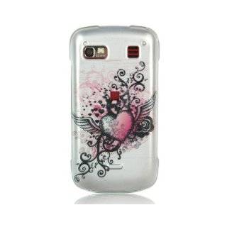  Crystal Hard Black Cover With Blue Flowers Design Case for 