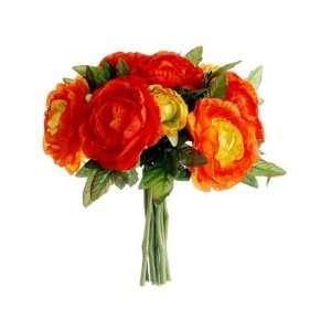  9 Ranunculus Bouquet Orange (Pack of 12)