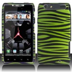 Motorola Droid XT912 RAZR Green Black Zebra Case Cover Protector (free 