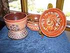 Four (4) Pcs Pottery * RED CLAY * Mexico Mexican Indian