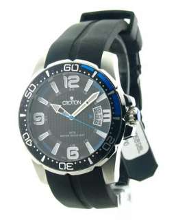 CA301205BSBL Croton Rubber Sporty Date Mens Watch  