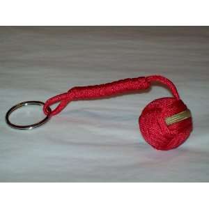   and Gold)   Monkey Fist Paracord Keychain Self Defense 1 steel ball