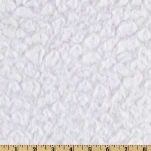  62 Wide Minky Ripple Cuddle White Fabric By The Yard 