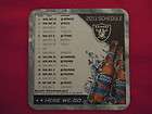 2011 Oakland Raiders Football Bud Light Coaster Schedule