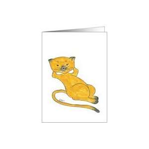 Kick Back Kenny Kitten Card