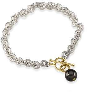  10mm Tahitian Cultured Pearl Toggle Bracelet/Sterling 