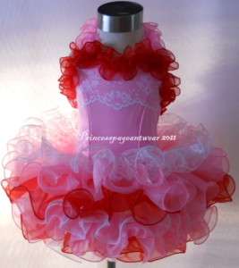 Pink, Red and White National Pageant Dress Shell  