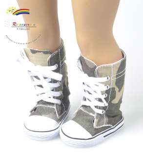 Knee Shoes Sneakers Boots Camouflage for American Girl  