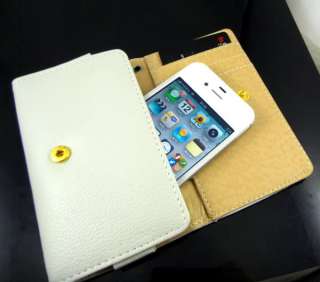   Case Purse Card Holder Wallet FOR iPhone 4 4G 4S 3GS White SC3  