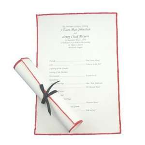 Scroll Paper   Deckle Edge   Red (50 Pack)